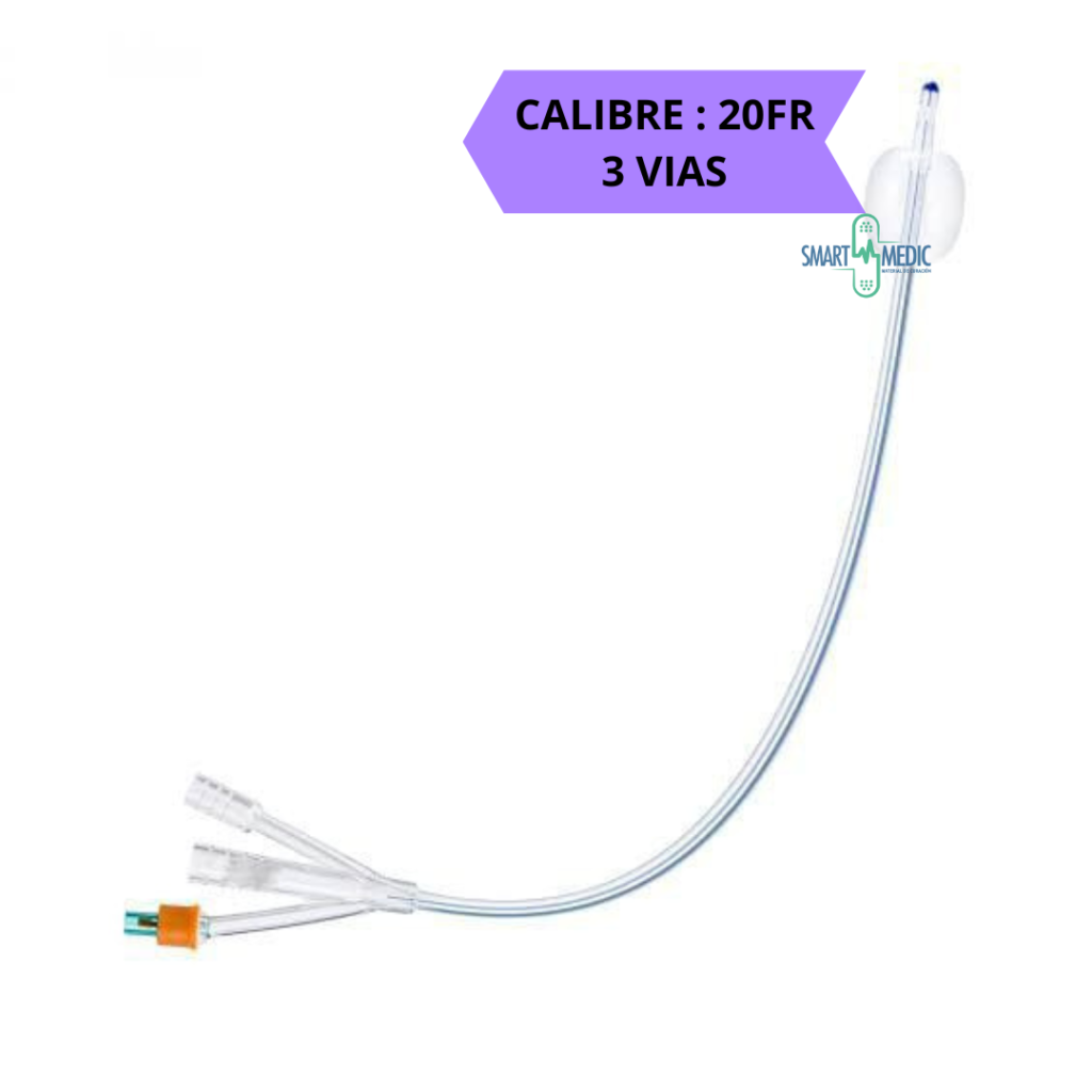 FOLEY 20FR 3 VIAS 100 SILICON GLOBO 30ML BIOMETRIX SMART MEDIC